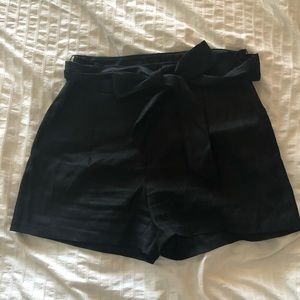 High Waisted Shorts with Tie Belt
